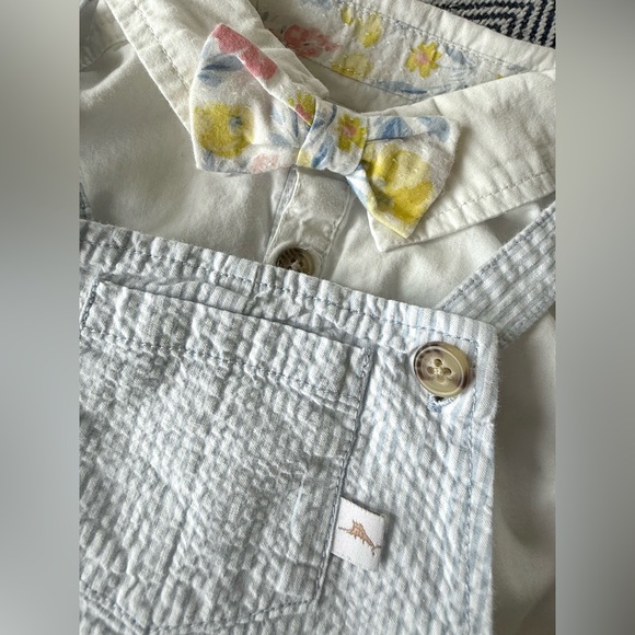 Tommy Bahama Baby Boy Seersucker Outfit | 12M | 4 piece set - Picture 2 of 9